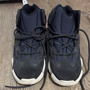 Yeezy Black and Cream Sneakers